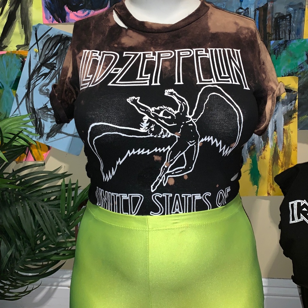 led zeppelin crop top